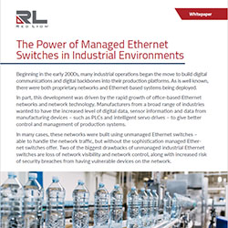 Whitepaper „Die Leistungsfähigkeit verwalteter Ethernet-Switches in industriellen Umgebungen“.