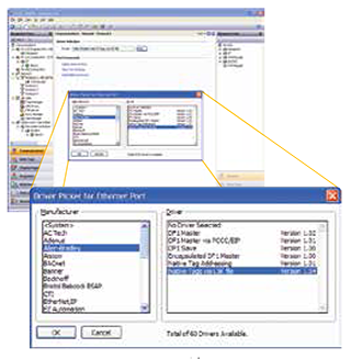 Configuração e controle da interface do operador HMI