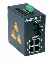 305FX Unmanaged Industrial Ethernet Switch, ST 2km | Red Lion
